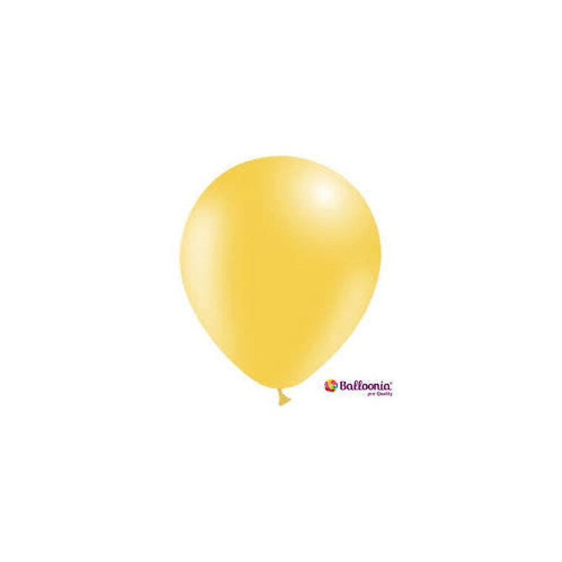 10 balões latex Balloonia 5" Amarelo