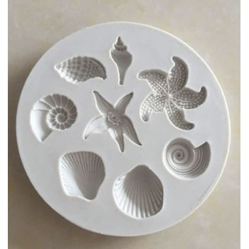 Molde silicone conchas e búzios