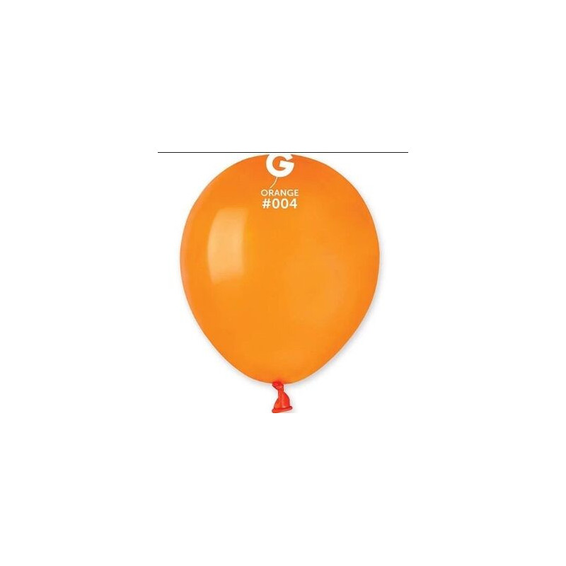 10 balões latex gemar 5" - 13cm laranja