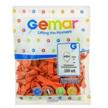 100 balões de latex gemar  5" - 13cm  Laranja
