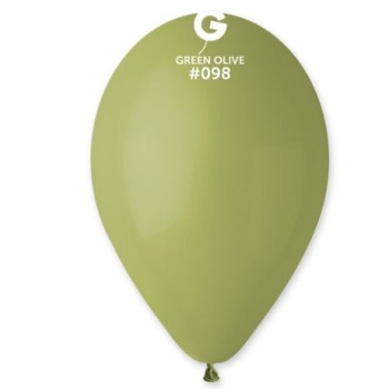 5 balões latex gemar 30cm - 12" Green Olive