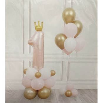 Kit de balões 1 ano rosa