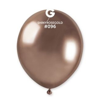 10 balões latex Gemar 5” -13 cm shiny rose gold