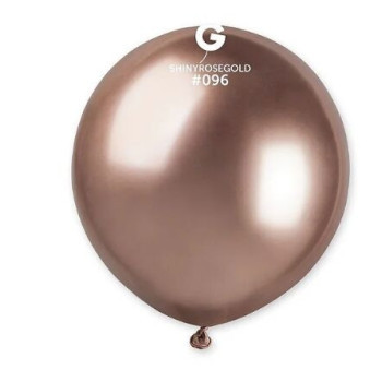 5 balões latex Gemar 19” - 48 cm shiny rose gold