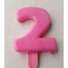 Vela N 2 9.5cm Rosa