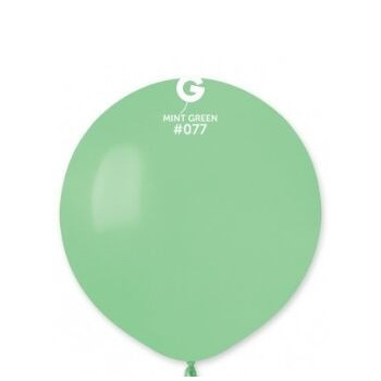 5 balões Latex Gemar 19” - 48 cm verde menta