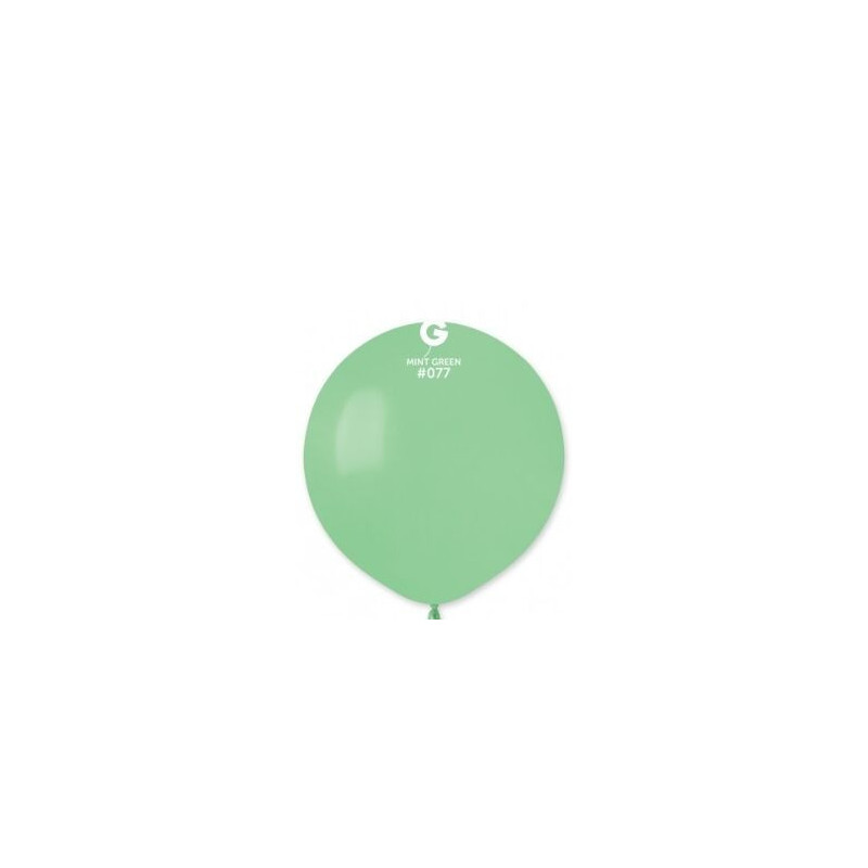 5 balões Latex Gemar 19” - 48 cm verde menta