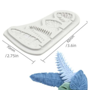 Molde silicone mini folhas tropicais