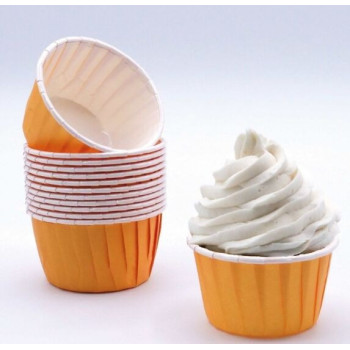 24 formas para cupcakes laranja