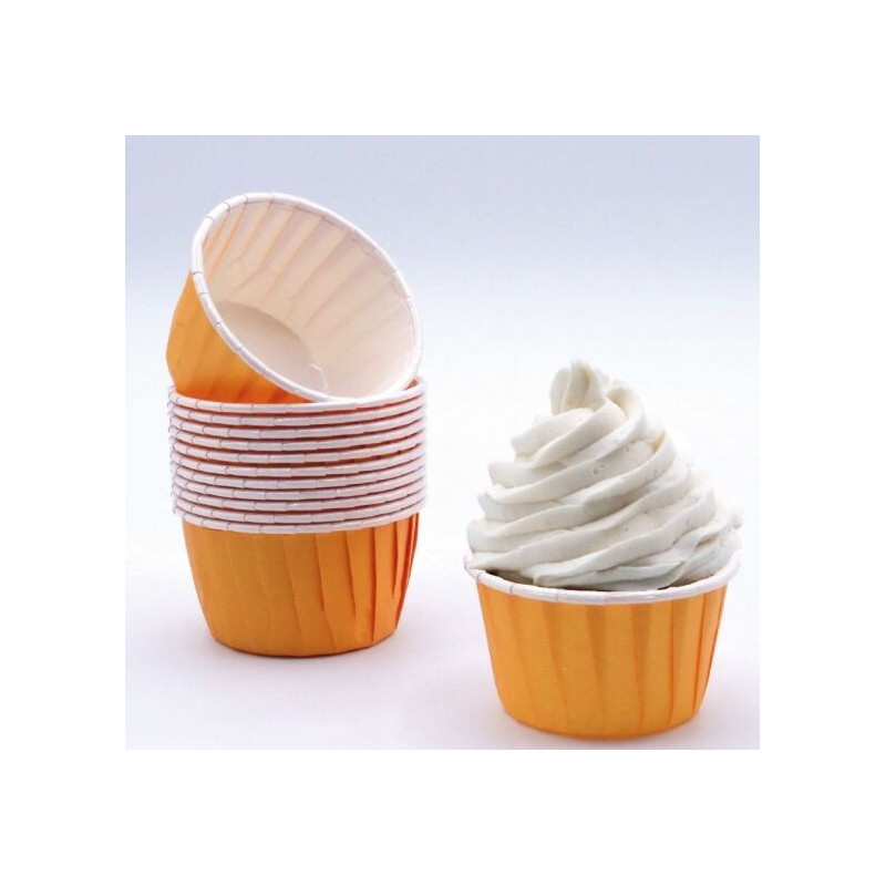 24 formas para cupcakes laranja