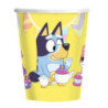8 copos de papel 227ml Bluey