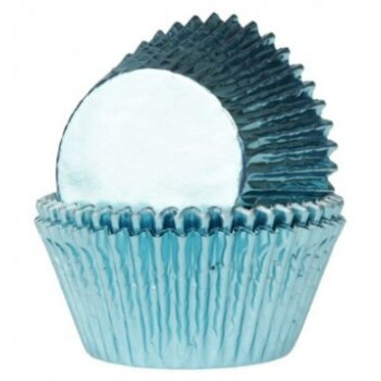 36 mini formas de papel azul bebe