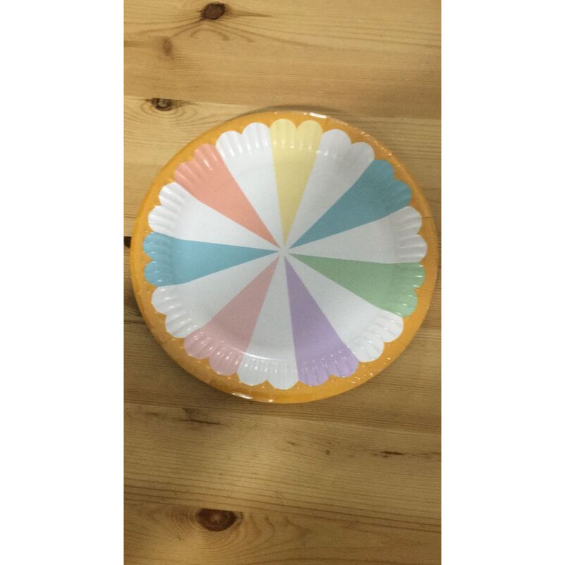 8 pratos 18 cm Pastel metlizado celebration