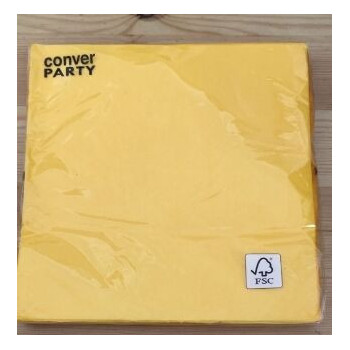 20 guardanapos 33x33cm amarelo