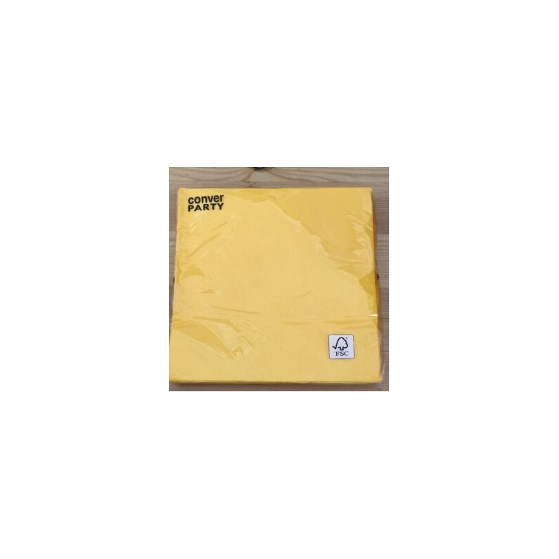 20 guardanapos 33x33cm amarelo