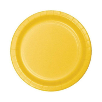 8 pratos 18 cm amarelo