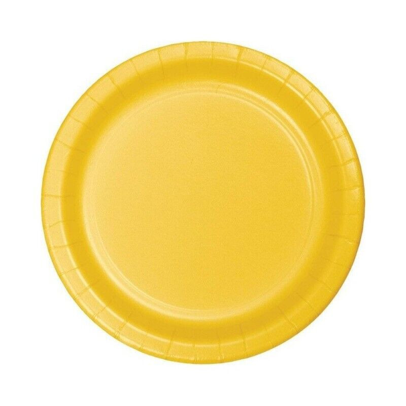 8 pratos 18 cm amarelo