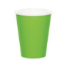 8 copos papel verde lima