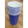 8 copos de papel 250 ml azul