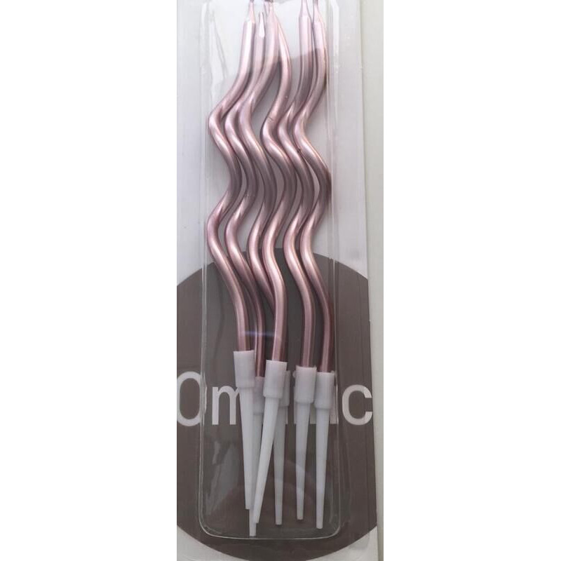 6 velas torcidas rose gold 13,5vm