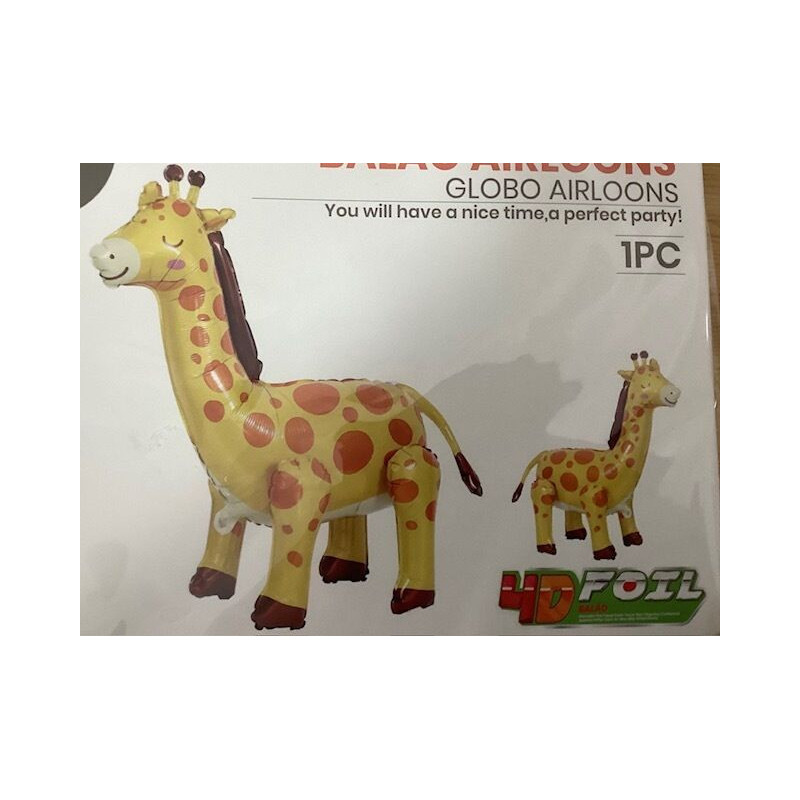 Balão 4D Girafa 30x69x71cm