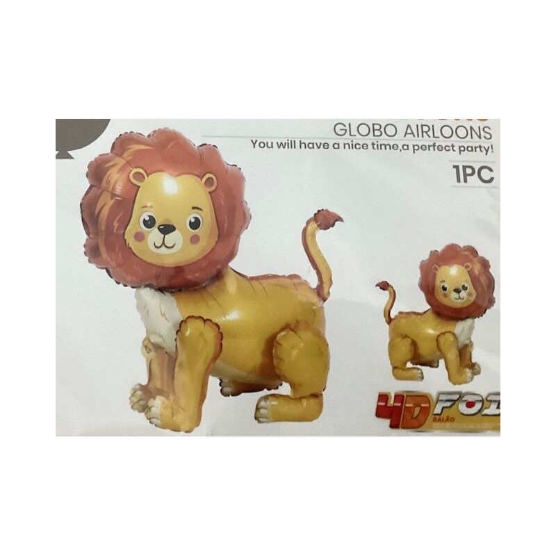 Balão foil 4D leão 54cm 21,6 polegadas