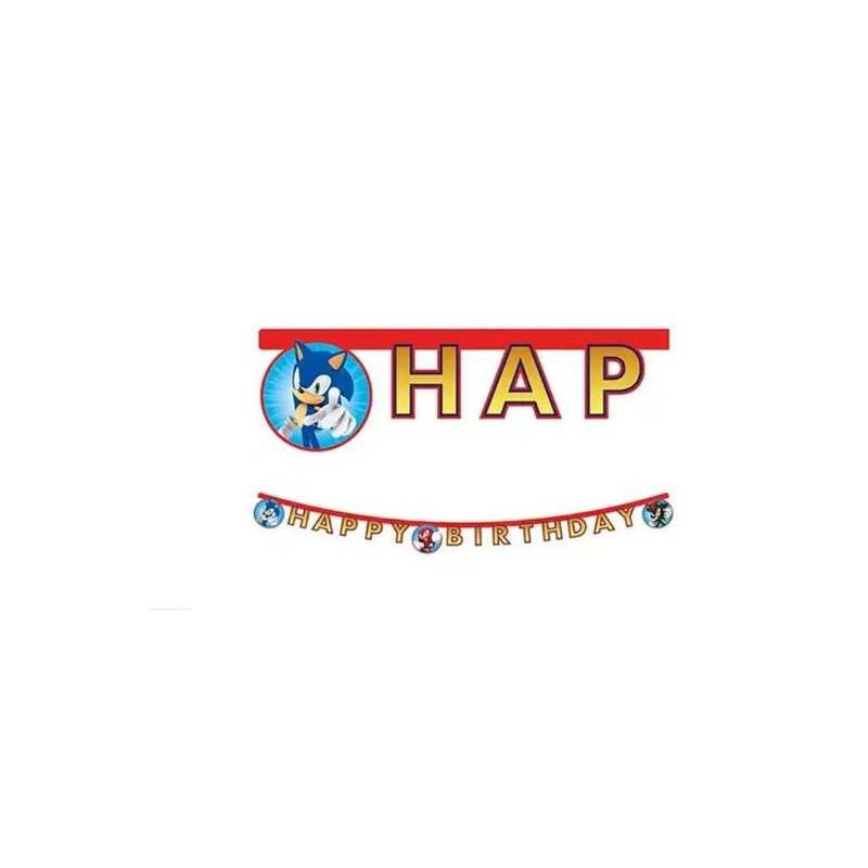 Banner Happy Birthday Sonic 2m
