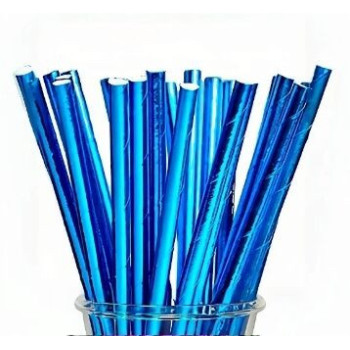 20 palhinhas de papel azulão