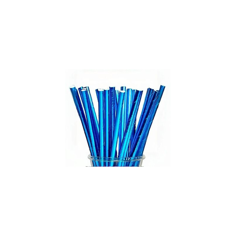 20 palhinhas de papel azulão
