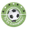 6 pratos 22,5cm futebol