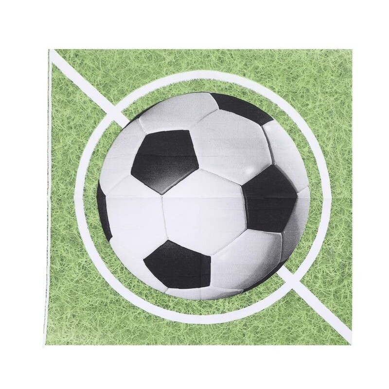 16 guardanapos 33x33cm futebol