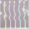 5 velas 13,5cm arco-íris