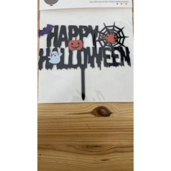 Topo de bolo happy Halloween 14,5cm