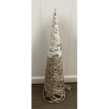 Árvore cone com luzes 60 cm