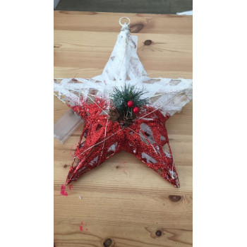 Estrela com luzes de Natal 30cm