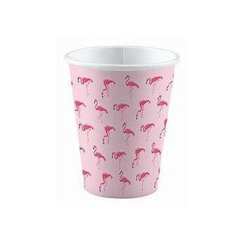 8 copos 250 ml Flamingo