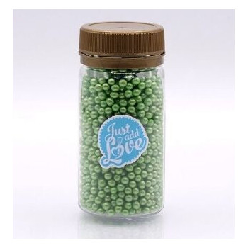 Pérolas brilhantes pequenas verde 75g