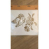 Stencil flor e borboleta 30x30cm