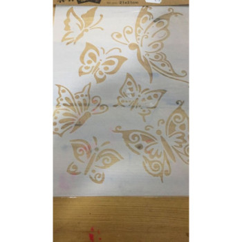 Stencil borboletas 21x31cm