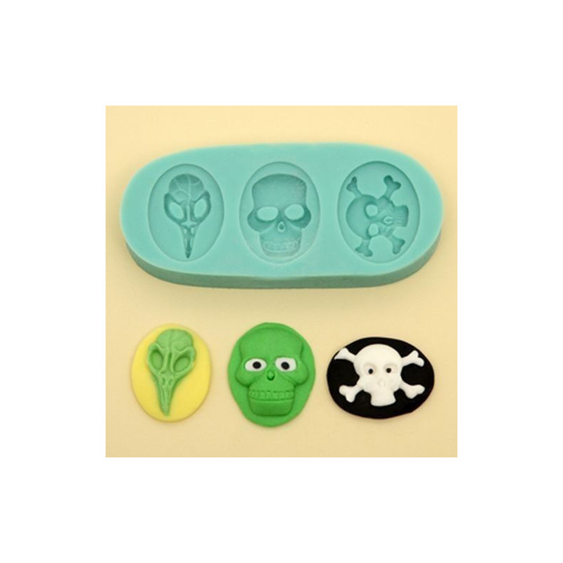 Molde silicone caveiras