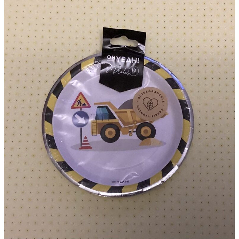 8 pratos 18 cm construções