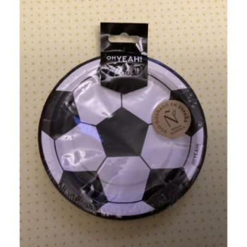 8 pratos 18cm futebol