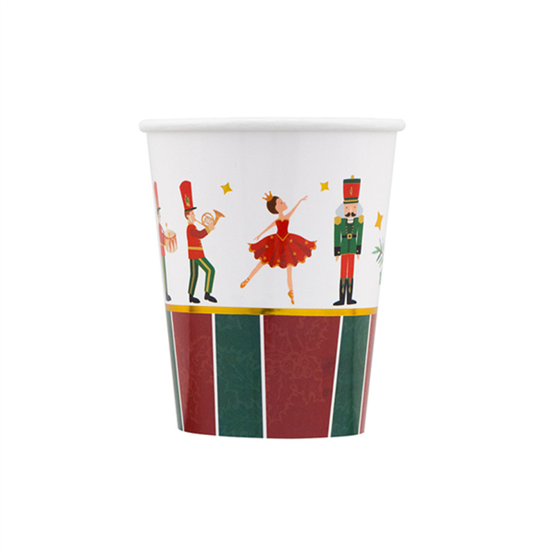 8 copos papel 250ml La Favola di Natale