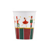 8 copos papel 250ml La Favola di Natale