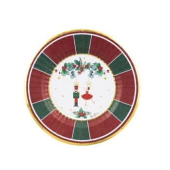 8 pratos de papel 21 cm La Favola di Natale
