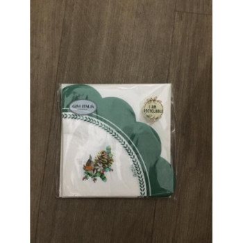 16 guardanapos de papel 33x33cm Robin