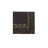 16 guardanapos 33x33cm preto Happy New Year