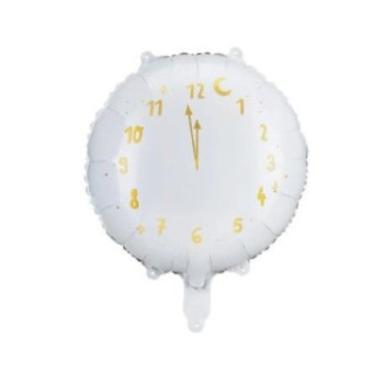 Balão foil Clock 18" - 45cm branco