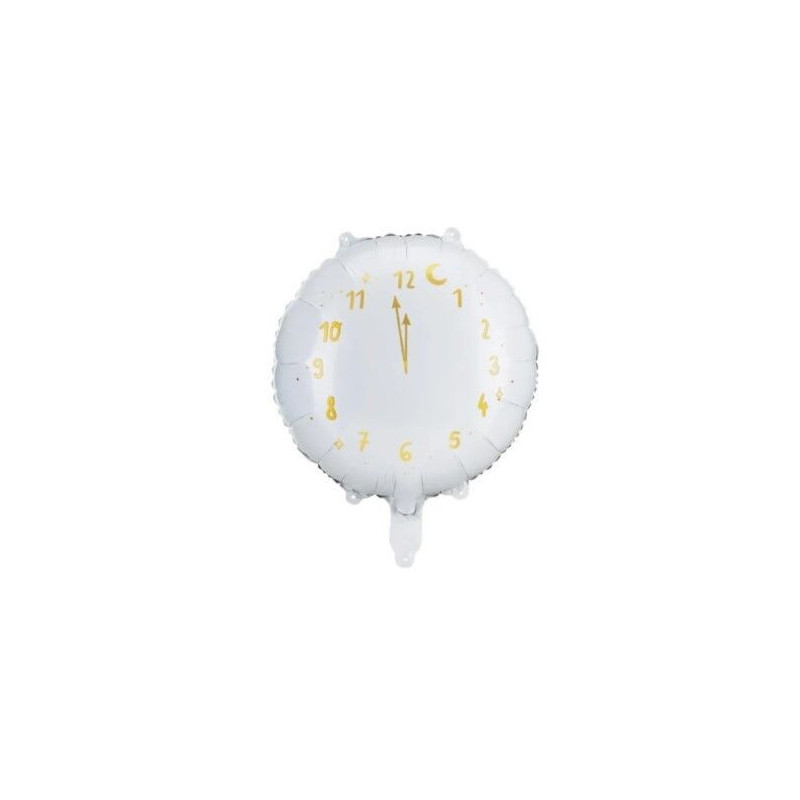 Balão foil Clock 18" - 45cm branco