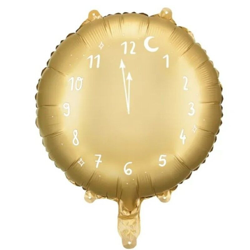Balão foil Clock 18" - 45cm ouro